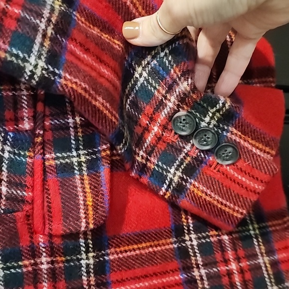 *BNWT* Talbots wool blend red tartan plaid blazer! - Picture 4 of 7
